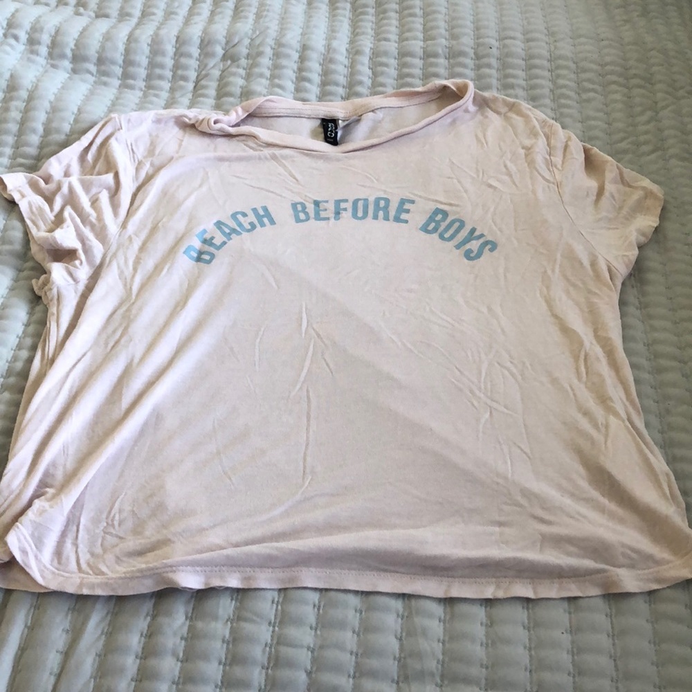 T-shirt beach before boys